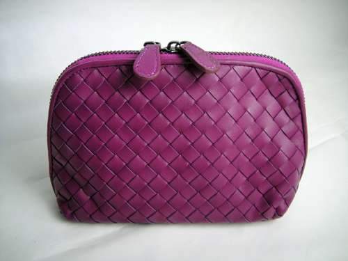 Bottega Veneta soft Lambskin Make Up Case 6495 purple